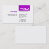 TopTag v2 - Paars Visitekaartje (Voorkant / Achterkant)