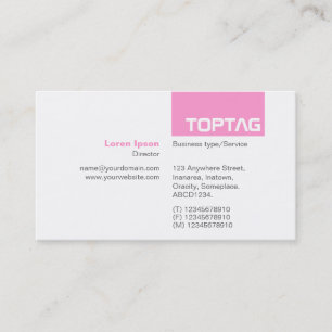 TopTag v2 - Roze Visitekaartje