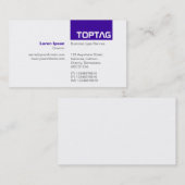 TopTag v2 - Storm blauw Visitekaartje (Voorkant / Achterkant)