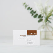 TopTag v2 - Walnut Visitekaartje (Staand voorkant)