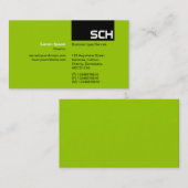 TopTag - Zwart met Martian Green Visitekaartje (Voorkant / Achterkant)