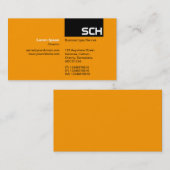 TopTag - Zwart met Oranje Visitekaartje (Voorkant / Achterkant)