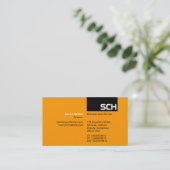 TopTag - Zwart met Oranje Visitekaartje (Staand voorkant)