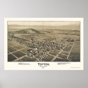 Topton, PA Panorama Map - 1893 Poster