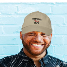 Topverkoper! 's Werelds beste papa geborduurd pet