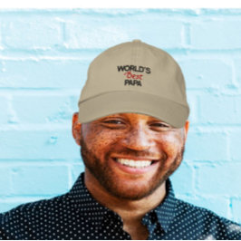 Topverkoper! 's Werelds beste papa geborduurd pet