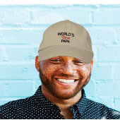 Topverkoper! 's Werelds beste papa geborduurd pet