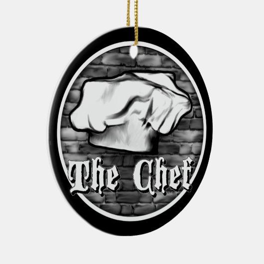 Toque van de chef-kok keramisch ornament (Rechts)