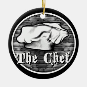Toque van de chef-kok keramisch ornament
