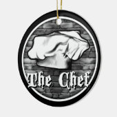 Toque van de chef-kok keramisch ornament (Links)