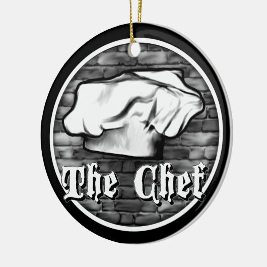 Toque van de chef-kok keramisch ornament (Links)