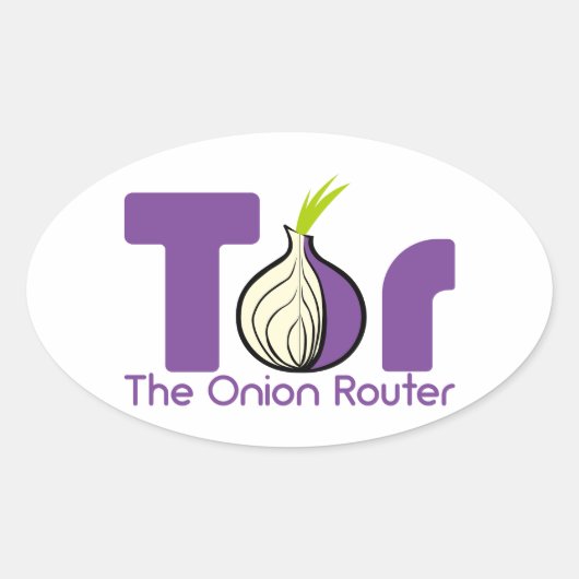 Tor - de Router van de Ui Ovale Sticker (Voorkant)
