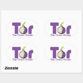 Tor - de Router van de Ui Ovale Sticker (Vel)
