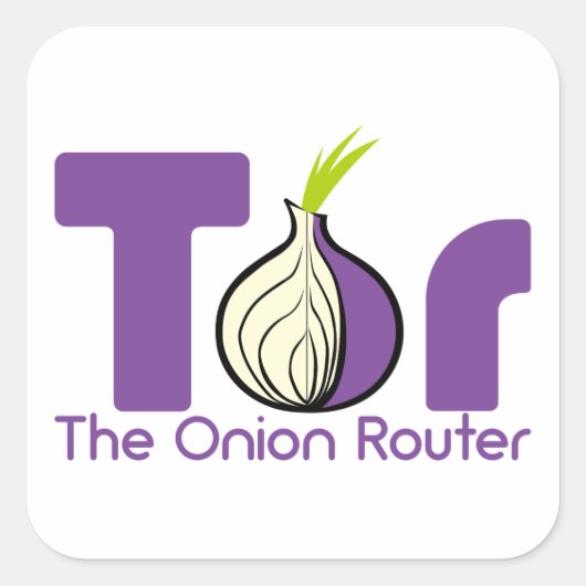 Tor - de Router van de Ui Vierkante Sticker (Voorkant)
