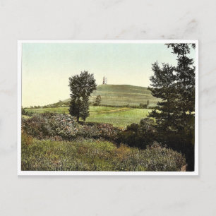 Tor Hill, Glastonbury, Engeland, zeldzame Photochr Briefkaart
