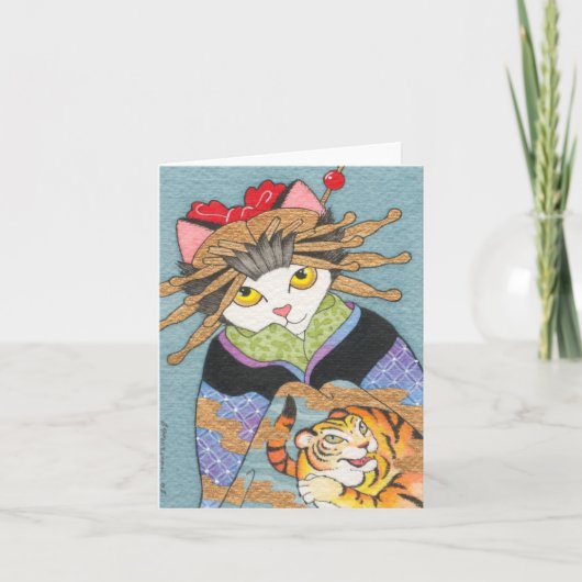 Tora Oiran Notecard Kaart (Voorkant)