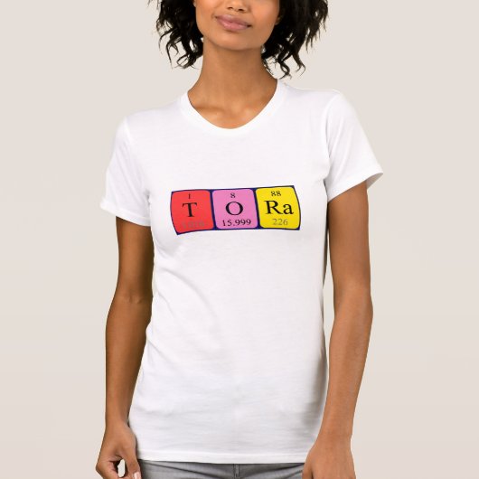 Tora periodiek table name shirt (Voorkant)