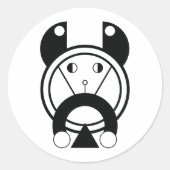 Tora Tiger Geometric Zodiac Ronde Sticker (Voorkant)