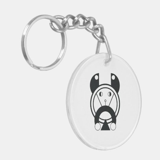 Tora Tiger Geometric Zodiac Sleutelhanger (Voorkant Links)