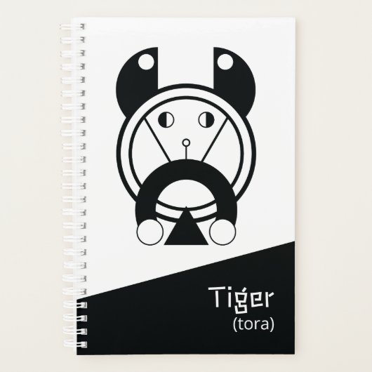 Tora Tiger Geometrische Zodiac Planner (Voorkant)