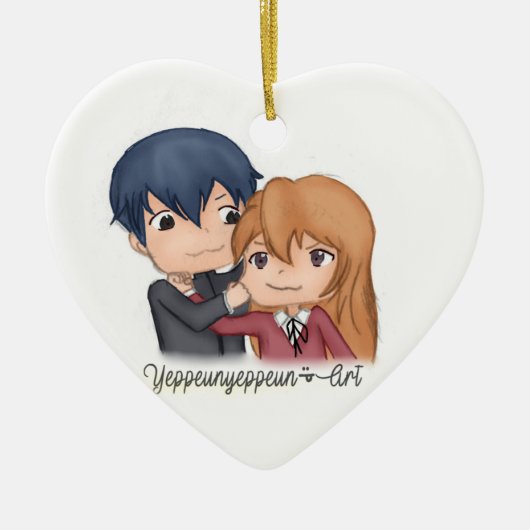 Toradora ~ Ryuji x Taiga Keramisch Ornament (Voorkant)
