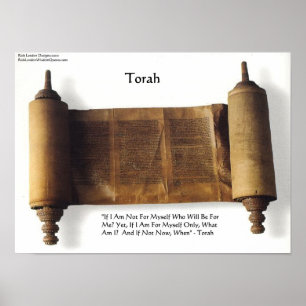 Torah "Als het niet voor mezelf is" Wijsheid Quote Poster