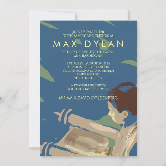 TORAH Bar Mitswa Uitnodiging2 Kaart (Voorkant)