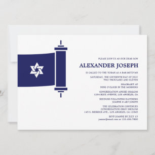Torah Bar Mitzvah uitnodiging
