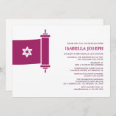 Torah Bat Mitzvah Uitnodiging (Voorkant / Achterkant)