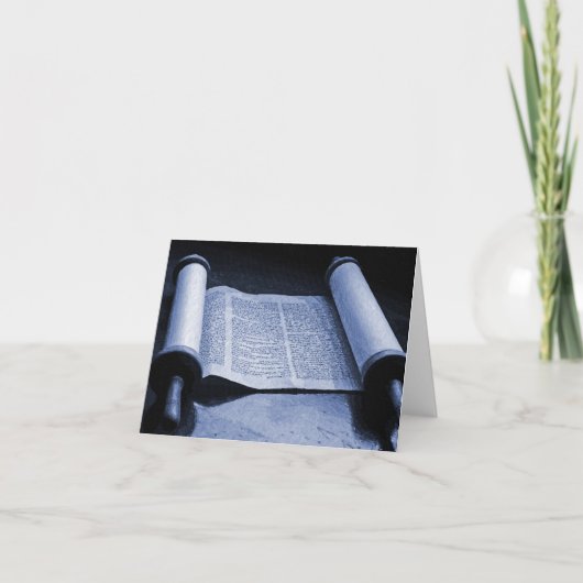 Torah Blue Hartelijk dank Bedankkaart (Voorkant)