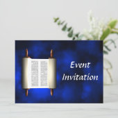 Torah Light Bar Mitzvah Kaart (Staand voorkant)