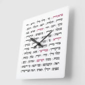 Torah Parshiot Parshas Weekly Readings in Hebrew Vierkante Klok (Hoek)