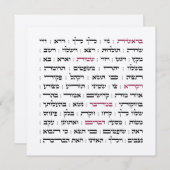 Torah Parshiot Parshas Weekly Readings in het Hebr (Voorkant / Achterkant)