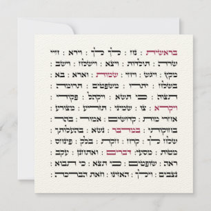 Torah Parshiot Parshas Weekly Readings in het Hebr