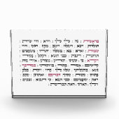 Torah Parshiot Parshas Weekly Readings in het Hebr Fotoblokken (Voorkant)