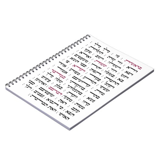 Torah Parshiot Parshas Weekly Readings in het Hebr Notitieboek (Linkerzijde)