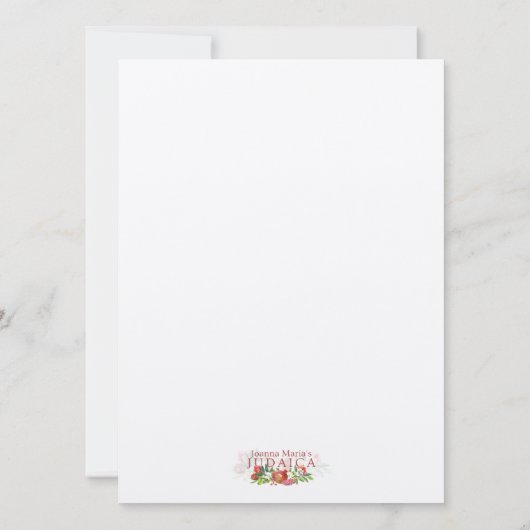 Torah Quote en wenst Sukkot w Pomegranates (Achterkant)