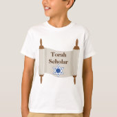 Torah Scholar Scroll Theme T-Shirt (Voorkant)