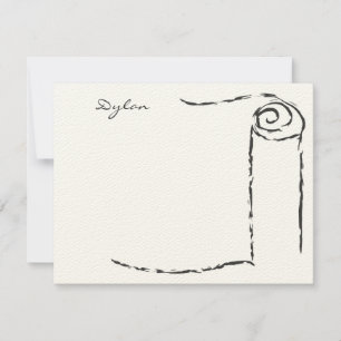 Torah Scroll Bar Mitzvah bedankt Notitiekaartje