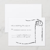Torah Scroll Bar Mitzvah RSVP Kaartje (Voorkant / Achterkant)