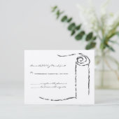 Torah Scroll Bar Mitzvah RSVP Kaartje (Staand voorkant)