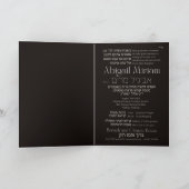 Torah Scroll Dark Hebrew Bat Mitzvah Uitnodiging (Binnen)