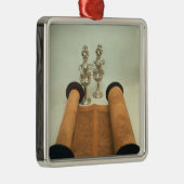 Torah scroll met Silver Crown finals Metalen Ornament (Rechts)