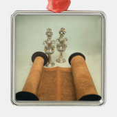 Torah scroll met Silver Crown finals Metalen Ornament (Voorkant)