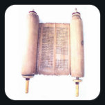 TORAH VIERKANTE STICKER<br><div class="desc">VREDE IN DE AARDE</div>