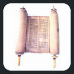 TORAH VIERKANTE STICKER<br><div class="desc">VREDE IN DE AARDE</div>