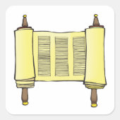 Torah Vierkante Sticker (Voorkant)