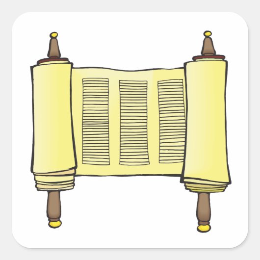 Torah Vierkante Sticker (Voorkant)