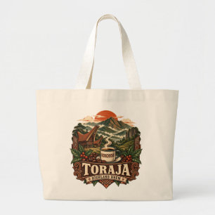 Toraja Hoogland Brouwsel Oude Indonesische Koffie Grote Tote Bag