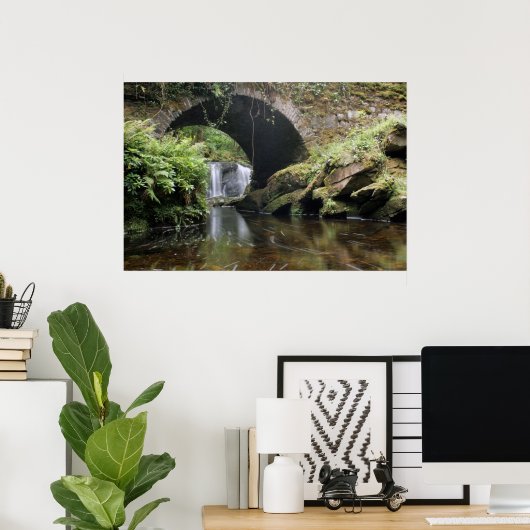 Torc Waterfall Bridge Poster (Thuiskantoor)